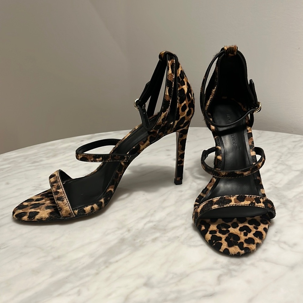 Banana Republic leopard strappy heels